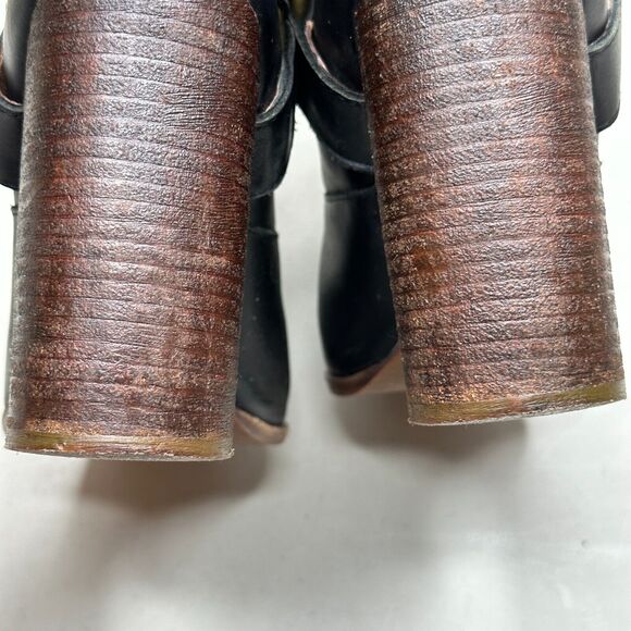 Jeffrey Campbell X Solestruck Studded Harness Block Heel Boots Black Women's 6M - Picture 10 of 13